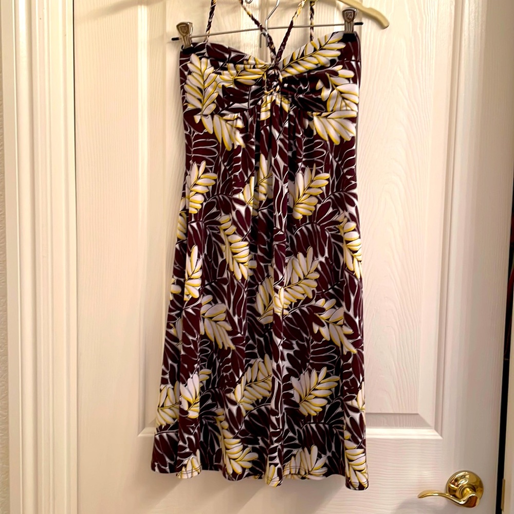 Summer dress, has tie at neck or just leave the tie hanging, make into a bow.